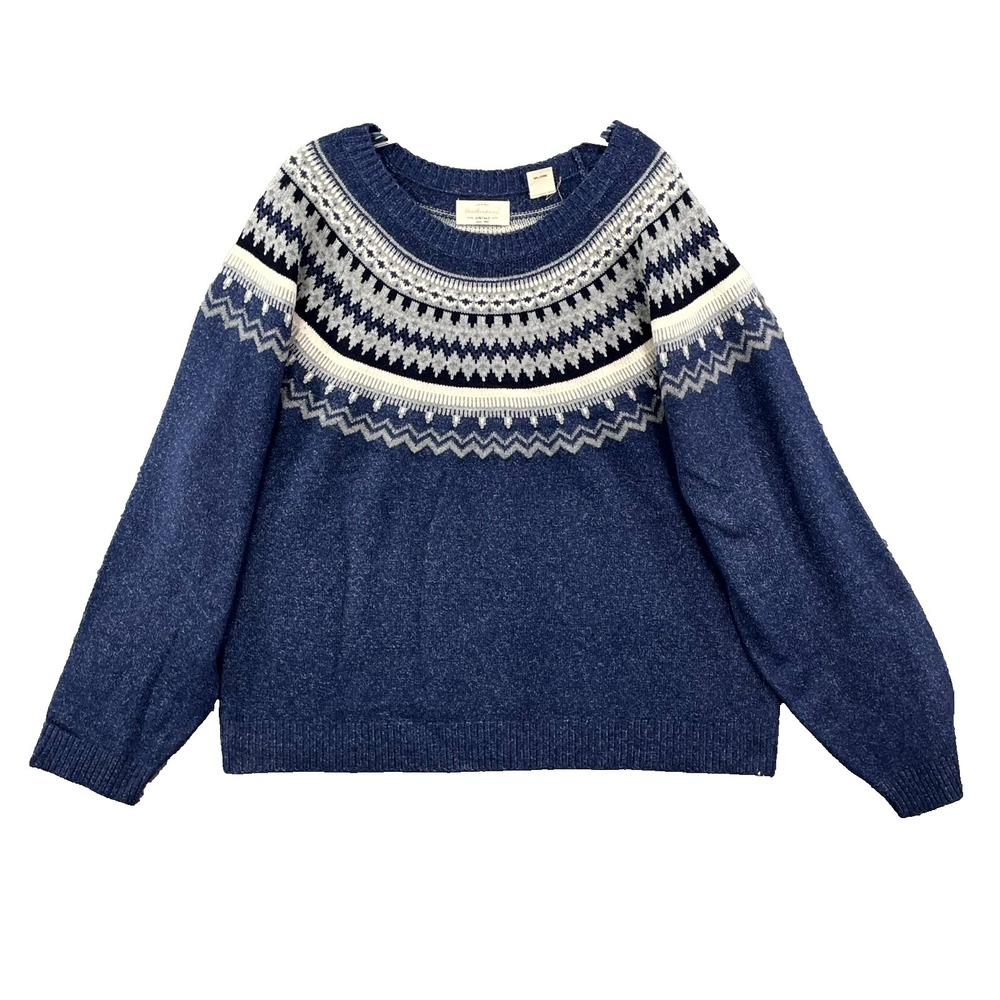 Weatherproof Vintage Sweater Womens 2XL Fair Isle Knit Geometric Outdoor Classic